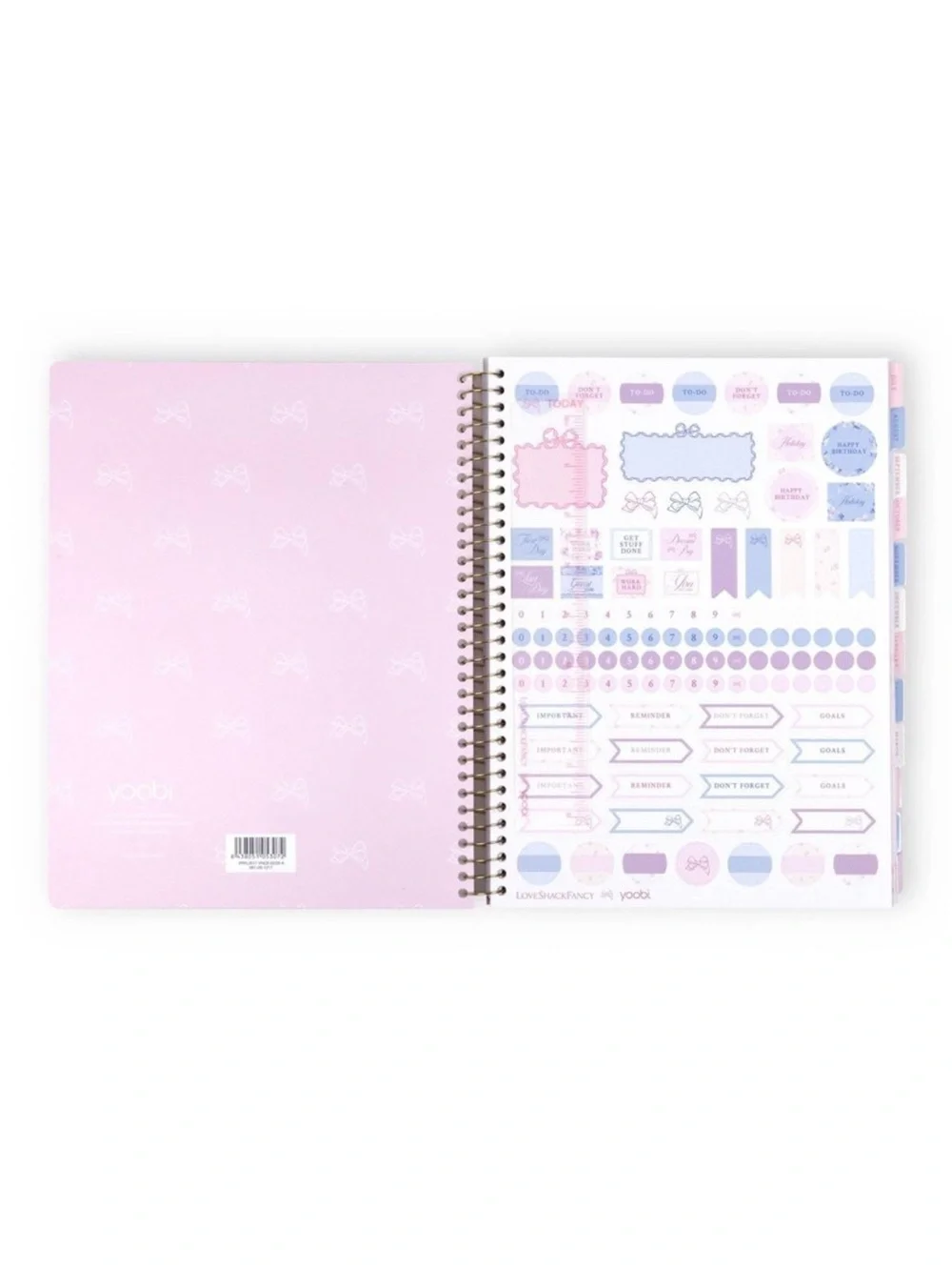NWT LoveShackFancy x target yoobi ribbon Rosa teacher planner sterling dusk 🌸🎀🩷